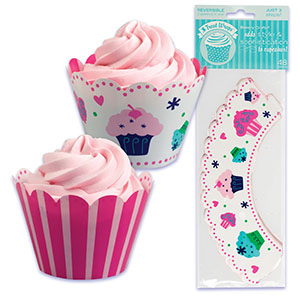 CUPCAKE WRAPS - REVERSIBLE TREAT WRAPPERS